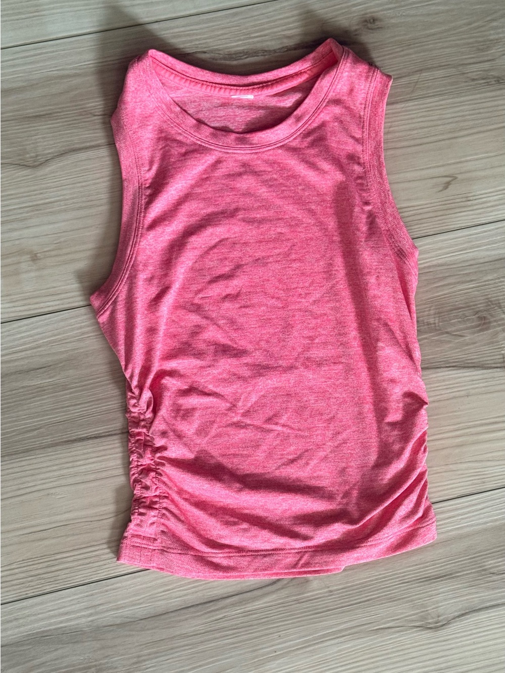 lululemon athletica Pink Heather Ruched Side Tank Top